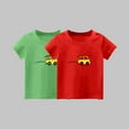 thumbnail image 2 of XUNKUSGA Baby Girls Boys Clothes 2-Pack Short-Sleeve Tee Shirts Infant Summer Graphic Cotton T-Shirt with Crew Neck Solid Basic Shirt for Toddlers Kids 1-14 Years, 2 of 3