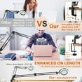 thumbnail image 2 of VEEMAGNI 5 Inch Large Real Glass Magnifying Glass with Light and Stand, 5 Color Modes Stepless Dimmable, 2*16 Inch Swivel Arm LED Clamp Desk Lamp, Hands Free  Lighted Magnifier for Close Work Craft, 2 of 6