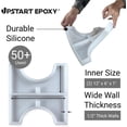 thumbnail image 4 of Upstart Epoxy Silicone Mold for Epoxy Resin Casting, 12 Inch Mid-Century Modern Plant Stand, Flexible and Durable Mold for DIY Resin Arts and Crafts, Home Decor, Indoor Planter, Reusable (White), 4 of 7