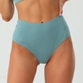 thumbnail image 4 of Gibobby Pantaletas Invisibles para mujer Ropa interior de algodón para mujer, Tanga de cintura alta de talla grande, calzoncillos con abertura en la(Verde,XL), 4 of 5