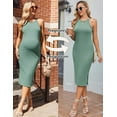 thumbnail image 4 of Ekouaer Women's Maternity Bodycon Dress Casual Sleeveless Pregnancy Dress for Daily Wearing or Baby Shower, 4 of 7