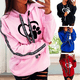thumbnail image 2 of Sudadera con capucha para mujer, suéter con estampado de pata de gato, holgado e informal, moda de otoño e invierno, novedad de 2023, 2 of 5