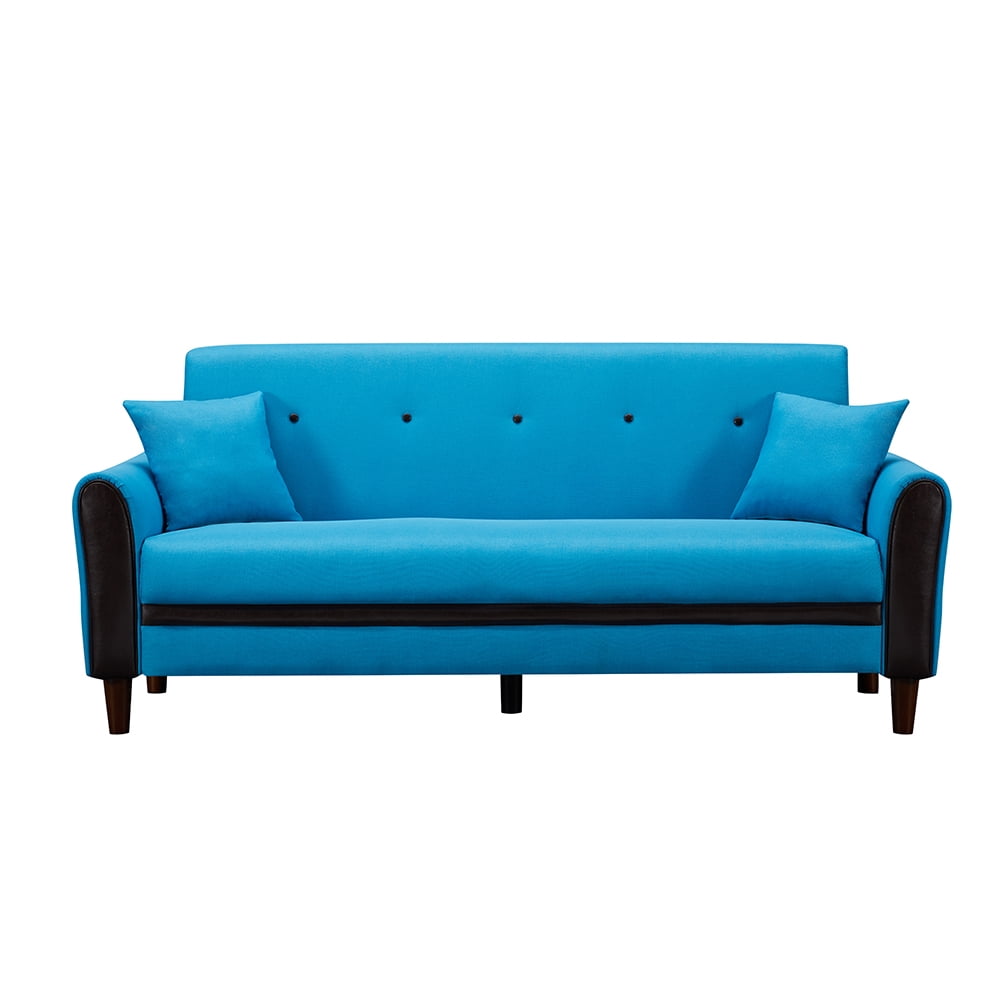 Kepooman Modern 3-Seater Tufted Loveseat Sofa for Living Room Bedroom Office, Blue Kepooman Modern 3-Seater Tufted Loveseat Sofa for Living Room Bedroom Office, Blue