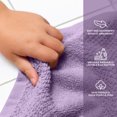 thumbnail image 3 of Mainstays Kids 8pk Washcloth, Purple, 3 of 5