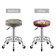 thumbnail image 5 of Fotbe Colorful Tie Dye Stained Glass 3 Stool Covers Round,Waterproof Round Bar Stool Covers Bar Chair Covers Washable Stool Cushion Slipcover for 12-14 Inch Chair-13 inch, 5 of 7
