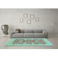 thumbnail image 3 of Ahgly Company Indoor Rectangle Abstract Light Blue Modern Area Rugs, 6' x 9', 3 of 4