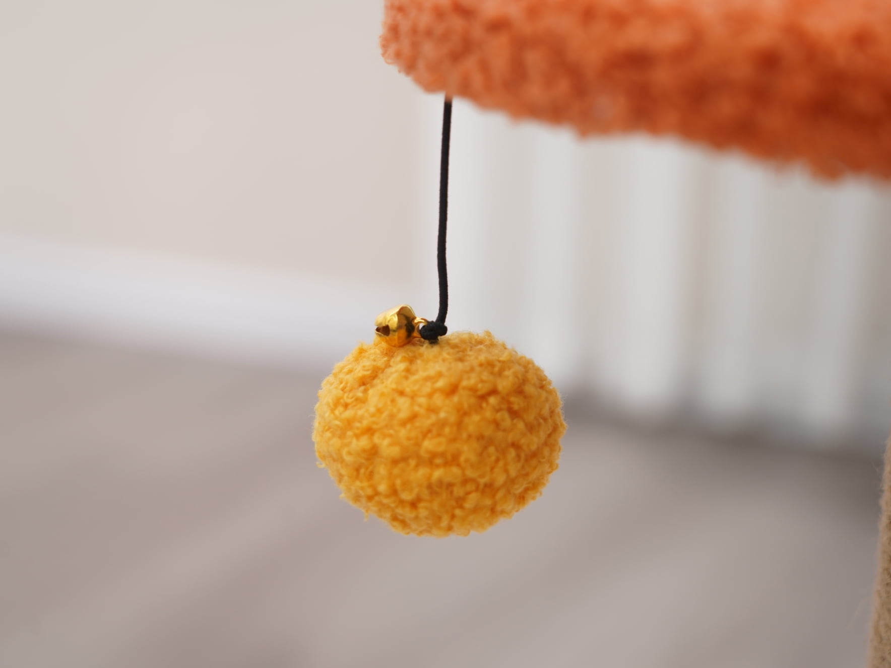 Vibrant Life 3-Level 24.8" Mushroom Stylish Cat Perch with Scratching Post, Orange & Green