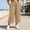 Khaki, variant on BUIGTTKLOP Women's Plus Size Capri Pants Wide Leg High Waisted Summer Capris Loose Drawstring Cropped Palazzo Trousers