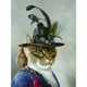thumbnail image 2 of Cuadros Decorativos 5D DIY diamante pintura gato en sombrero de copa completo taladro redondo decoración de pared (A2043) Tmvgtek embutido en tela, 2 of 9