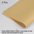 thumbnail image 3 of Unique Bargains 2Pieces 14 Count Cross Stitch Cloth 20 by 28 Inch Embroidery Fabric, Khaki, 3 of 6