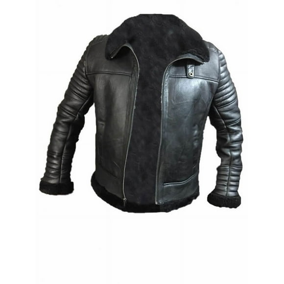 Mens Black Aviator Jacket B3 Pilot Jacket Mens Leather Bomber Mens Aviator Jacket Black Leather Aviator Jacket Men's Leather Bomber Jacket size XL