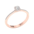 thumbnail image 2 of Imperial 1/3 Ct TDW Emerald Diamond Halo Engagement Ring in 10K Rose Gold (H-I, I2), 2 of 4