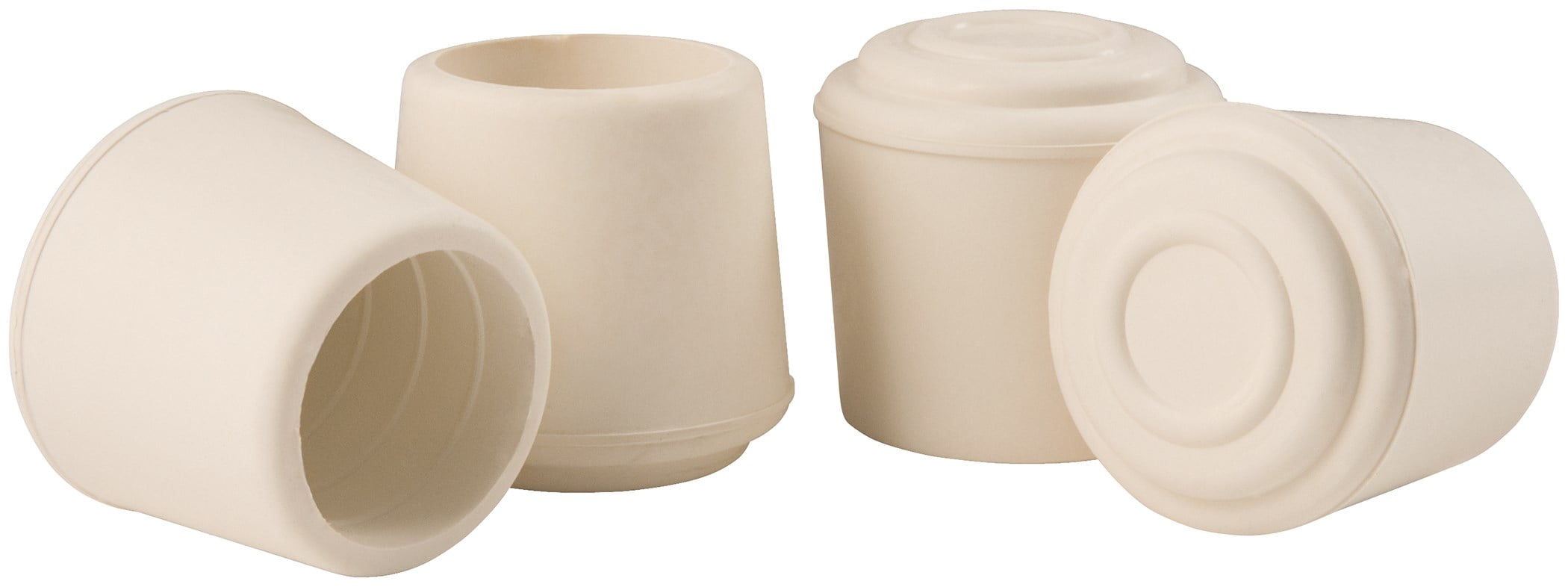 SoftTouch 4441595N 7/8 Inch Rubber Folding Metal Chair Leg Cap Replacement, 7/8", White, 4 Count