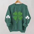 thumbnail image 2 of Craaazy Women's Crewneck Long Sleeve Sweatshirts St. Patrick's Clothes Gifts, 2 of 6