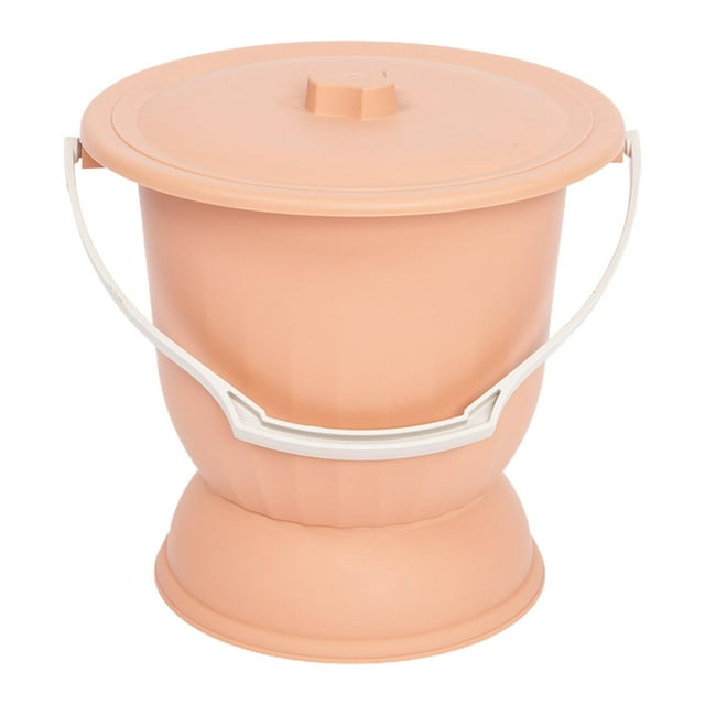Escupidera para El Tapa Y Asa, Bote de Inodoro Portátil Grueso, Botella de Cubo para , Adultos, Mujeres, Mayores , naranja 6.5L Naranja Salvador Escupidera doméstica