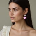 thumbnail image 2 of Gothic Inspired Heart And Bowknot Earrings Alloy Jewelry Elegant Design Accessories For Parties Dates Everyday Use, 2 of 8
