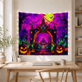 thumbnail image 5 of Menacing Skull with Glowing Eyes in a Haunted Archway, Eerie Gothic for Halloween Enthusiasts, Spooky Castle Scene Art, Halloween Gift, Tapestry Wall Hanging for Bedroom and Living Room, 5 of 7