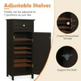 thumbnail image 3 of Barara King Toilet Storage Cabinet,Bathroom Floor Storage Cabinet, Wooden Storage Free-Standing Floor Cabinet with Drawer and Shelf-Brown, 3 of 9
