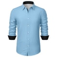thumbnail image 7 of Jovrlynd Men's Dress Shirts Long Sleeve Button Down Collared Casual Business Office Shirts, S-2XL, 7 of 7