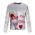 thumbnail image 4 of Lilgiuy Christmas Men Round Neck Casual Printed Casual Long Sleeve Blouse Tops Regular Fit, 4 of 5