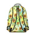 thumbnail image 3 of Sunflower and Butterfly Green Pattern Backpack for School, Cute School Bag with Adjustable Shoulder Straps and Padded Back, 15.3"x11"x7.1", 3 of 5