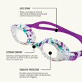thumbnail image 4 of Gafas de natación FINIS Mermaid Kids, antivaho, protección UV 4-10, 4 of 7