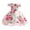 Red, variant on Mercatoo Kids Girls Flower Print Princess Dress Short Sleeve Fl𝐮f𝐟y Dress Gown Flower Girl Dresses for Wedding P𝐚rty