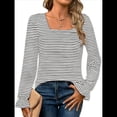 thumbnail image 1 of Blusas Tipo Túnica de Larga Abullonada con Cuello Cuadrado para Mujer, Estilo Casual y Moderno para Otoño XL, 1 of 7