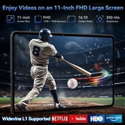 Tablet 2026 Android 16 AI Tablet with Gemini AI, 11 Inch FHD Display, 24GB RAM 128GB ROM /2TB TF, T7250 CPU+13MP Camera, 8000mAh, Widevine L1, 2 in 1 Tablets with Keyboard Mouse Stylus, Blue