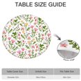 thumbnail image 6 of Pioneer Flower Floral Print Pattern Round Fitted Tablecloth with Elastic Edge,Dining Table Cover Waterproof,Outdoor Round Tablecloth for Camping,Dining,Indoor and Outdoor, 6 of 7
