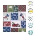 thumbnail image 4 of Winter Wonder Lane Vinyl Tablecloth PEVA Flannel Backed, Christmas Patchwork Print  52" x 90", 4 of 6