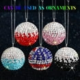 thumbnail image 3 of Car Rear View Mirror Ornament Hanging Lucky Ball Christmas Crystal Pendant Bling Car Accessories for Women Rhinestone Charm Auto Decoration, 3 of 5