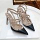thumbnail image 3 of Summer Luxury Women's Gladiator Pointed Sandals Leather Matte Roman Fashion Metal Rivet Pumps Party Versatile Women's High Heels, 3 of 5