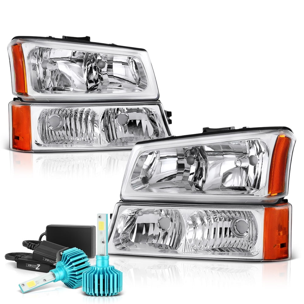 VIPMOTOZ For 2003-2006 Chevy Silverado 1500 2500 3500 Headlights