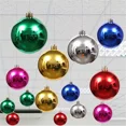 thumbnail image 2 of Bolas navideñas grandes de color rojo claro de 20/25/30 cm para decorar el árbol de Navidad, esferas gigantes plateadas y doradas para decoración del techo de bodas, 2 of 5