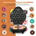 thumbnail image 4 of KEINVE Mini Donut Waffle Cake Maker - Non-Stick, 7 Slots Home Baking Machine, Great for Breakfast, Snacks, Desserts and More, 4 of 8