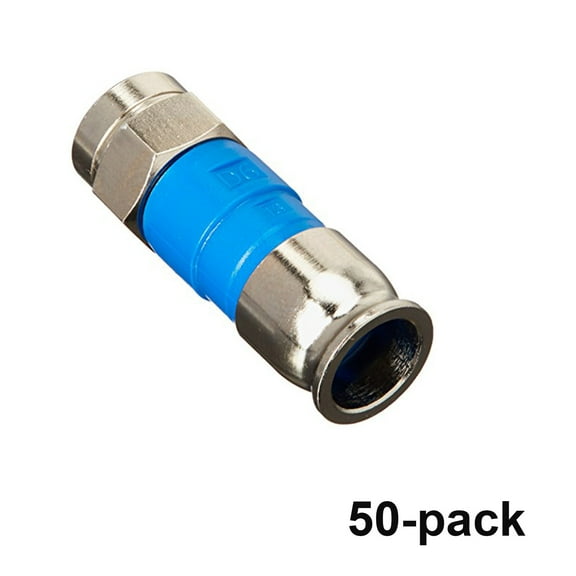 PPC Belden SNSD6 Blue RG6 Snap-N-Seal Tight Compression Connectors 50-Pack