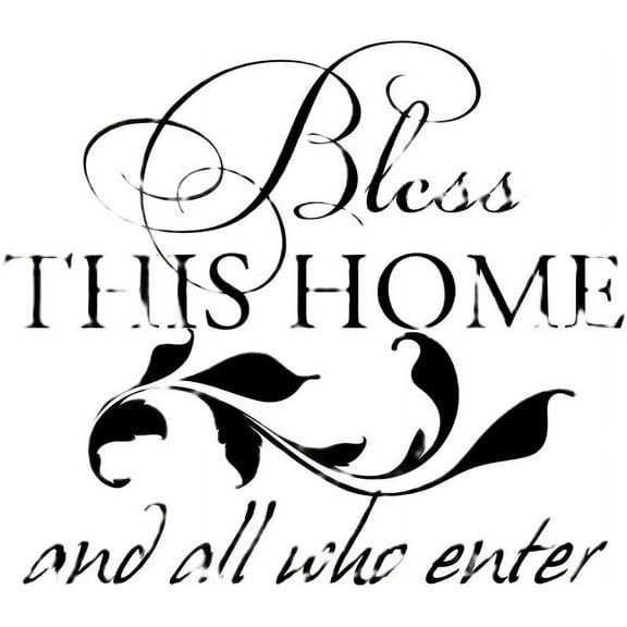 Friendly Home Wall Decal Quote Vinyl Family Saying Bless This Home And All Who Enter Wall Art Sticker