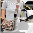 thumbnail image 5 of ZUXONGSY Corgi Snowflake Woodgrain Print Shoulder Bag for Women Waterproof Crossbody Purse PU Leather Satchel with Adjustable Wide Strap for Daily Use Shopping, 5 of 7