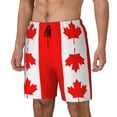 thumbnail image 5 of Mens Canadian Flag 2 in 1 Quick Dry Swim Trunks with Compression Liner Beach Shorts, 5 of 6
