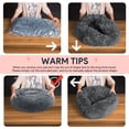 thumbnail image 6 of 24" Calming Dog Bed for Medium Small Dogs, Donut Plush Pet Bed, Anti-Anxiety Cuddler Cozy Soft Cat Bed, 6 of 11