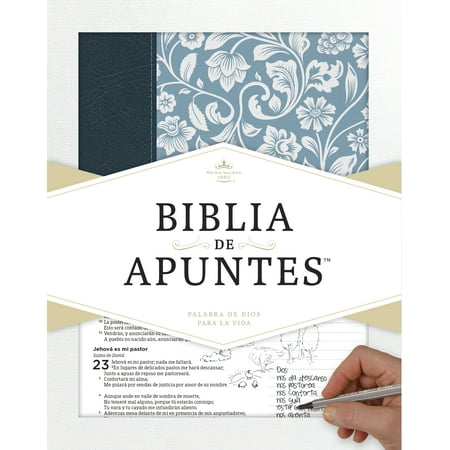 Azul Reposado - RVR 1960 Biblia de apuntes - Azul - Piel genuina y tela impresa