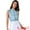Bean Blue, variant on DARING DIVA Women's Satin Elegant Sleeveless One Button Office Blouse XS White
