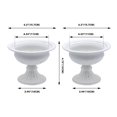 thumbnail image 3 of Koyal Wholesale  10 Pack 4.75" D x 5.4" H White Ribbed Pedestal Decorative Bowl, Compote Centerpiece Vase, 3 of 5