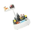 thumbnail image 2 of Christmas Village Scene Musical LED Battery Operated Christmas Village Light Rotating Ornament Santa and Deer, 2 of 9