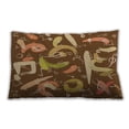 thumbnail image 1 of Ahgly Company Patterned Outdoor Rectangular Saddle Brown Lumbar Throw Pillow, 13 inch by 19 inch, 1 of 5