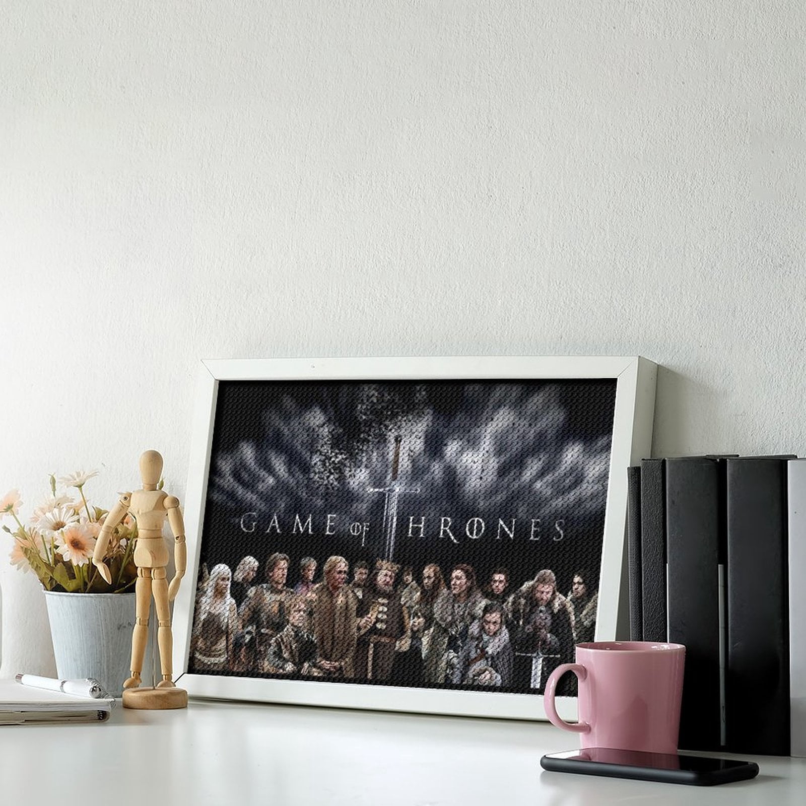 5D DIY Diamond Painting Kit - Game Of Thrones Poster, Round Full Drill, 30x40 Cm, Home Wall Decor