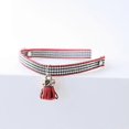thumbnail image 1 of Dog and cat collars Kitten Collar Easy-Wearing Comfortable Plaid Small Pet Dog Cat Belt for Kitty Black Dog and cat collars (Color : Wine Red), 1 of 5