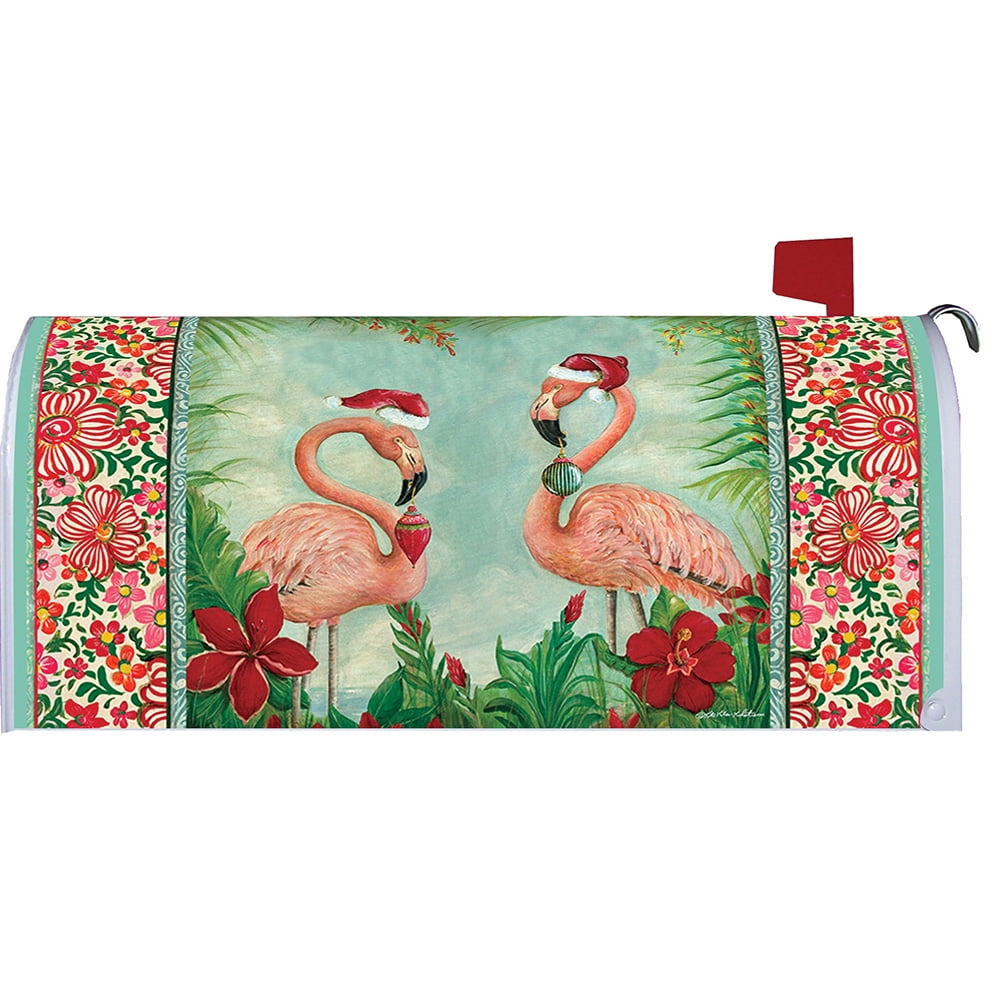 Custom Decor Holiday Flamingo Mailbox Cover - Walmart.com