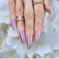thumbnail image 6 of Hypnaughty 24 Pcs Mauve Chrome Coffin Medium Long Press On Nails and Glue Reflective Mirror False Nails, 6 of 6